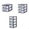 Clear Desk Storage Box with Drawer Organizer for Makeup