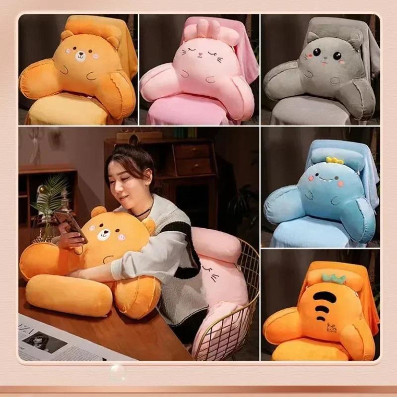 New Lovely Cartoon Cushion for Headboard and Sofa Lumbar Support Washable Bedside Pillow Cushions Home Decor Pillows for Bedroom