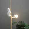 Resin White Color Chameleon Pendant Light For Living Room Hemp Rope Pendant Lamp Art Study Room Led Lizard Animal Light Fixtures