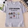 Fashion Unisex Unisex TShirt Stop Racism Its Okay To Be Asian Black Arab Normal American Graphic T Shirts Unisex Tee Short Sleeve