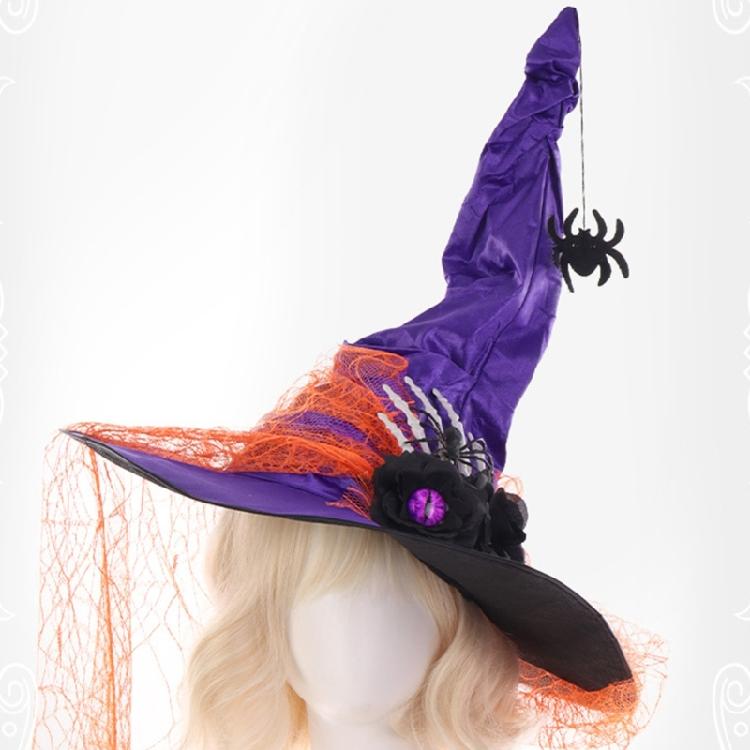 Delicate Styles Witch Headpiece With Breathable Fabric Halloween Role Play Hats For Costumes And Roleplaying