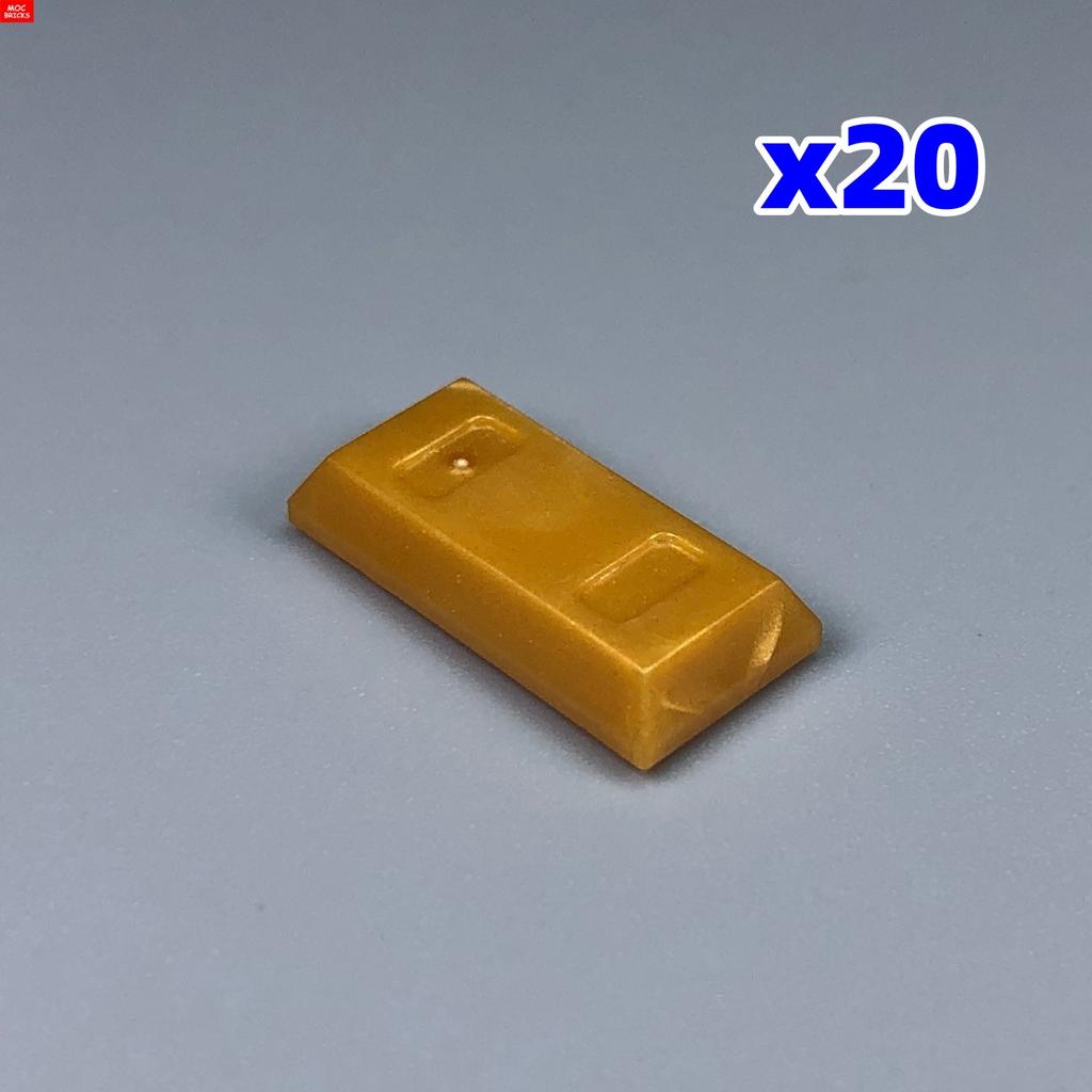 Non-Toxic Moc Bricks Utensil Ingot Bar Dollar Coin Money Gold Silver Painted Gold Gem Treasure Box 99563 Building Blocks Children'S Toys