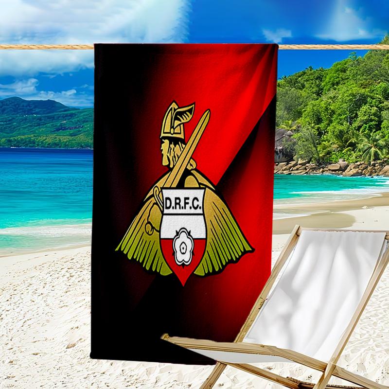 Doncaster Red Crest Beach Towel - Soft, Absorbent Microfiber, Lightweight, Ideal for The Beach, Parties, Travel, Camping fan gifts