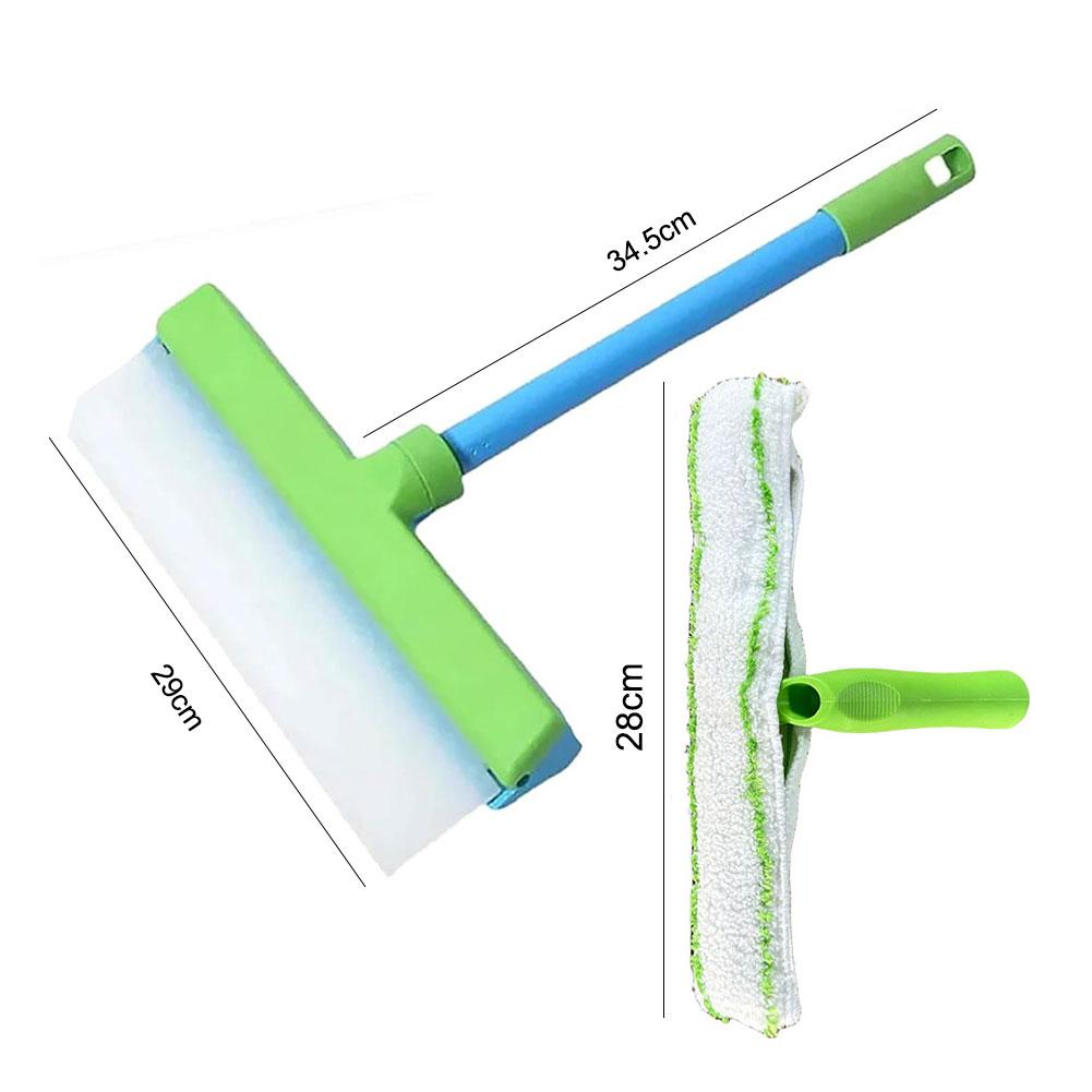 T bar Silicone Window Squeegee Kit Reusable Multifunction Clean Scraper Wear Resist Microfiber Cleaning Mop for Glass Mirror Doo