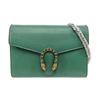 [Pre-Owned] Dionysus Double Tiger Head Buckle Chain Shoulder Leather Wallet Crossbody Bag - Very Good #1VHF09L