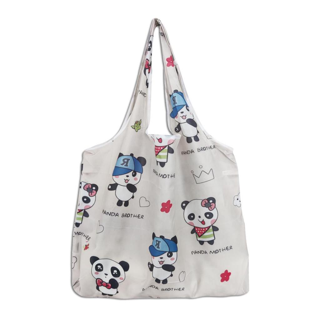 Eco-Friendly Large Capacity Foldable Tote Bag - Creative, Portable, Printed, and In Stock