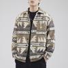 Autumn and Winter Men's Thickened Woolen Long-sleeved Plaid Contrast Casual Jacket