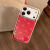 Custodia Rossa Placcata Oro con Fiocco per iPhone 16, iPhone 17, iPhone 17 Pro Max