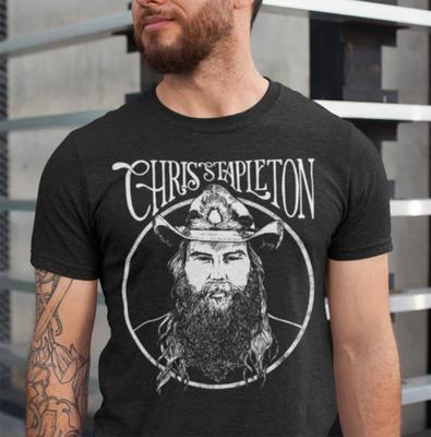 Porträt von Chris Stapleton Country-Musik-Legende Unisex S-4XL CG183 Unisex T-Shirt