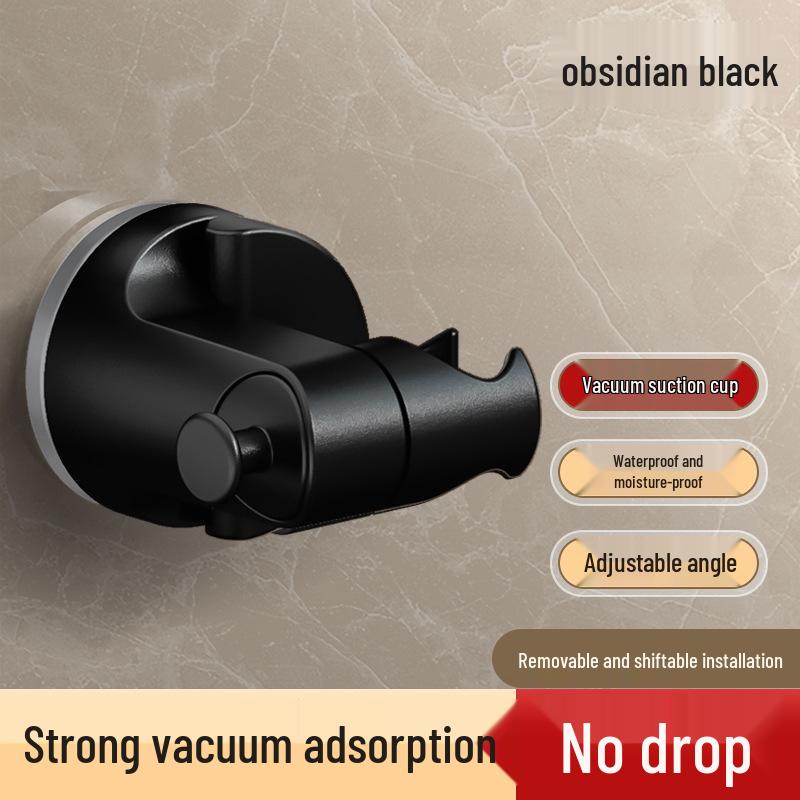 Adjustable Suction Cup Shower Head Holder - Movable, Punch-Free Installation for Home Bathroom.