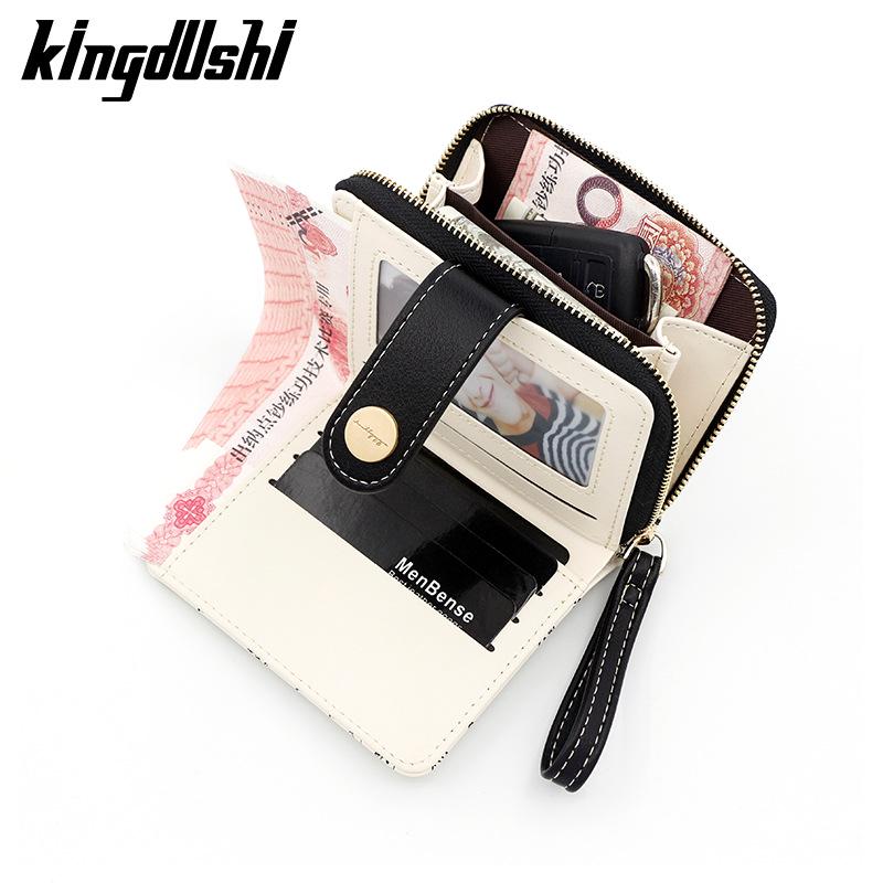 Japanese Cute Kitten Women's Wallet: Short Student Card Holder & Zipper Coin Purse