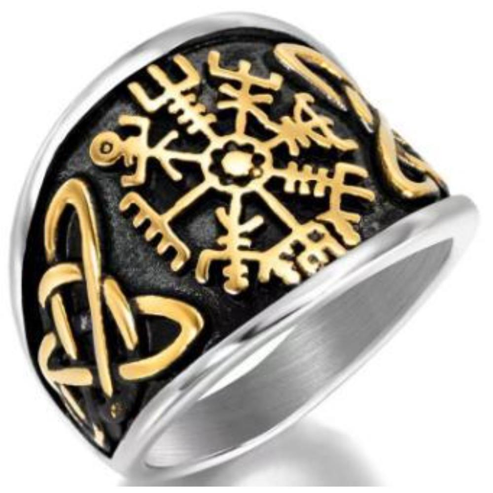 Nordic Vintage Ring Titanium Steel Rust Free Fashion Jewelry for Women Men Trendy Accessories