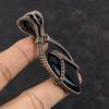 Black Onyx Pendant Copper Wire Wrapped Pendant Natural Gemstone Pendant Copper Jewelry Handmade Pendant Anniversary Gift Wire Wrap Jewelry