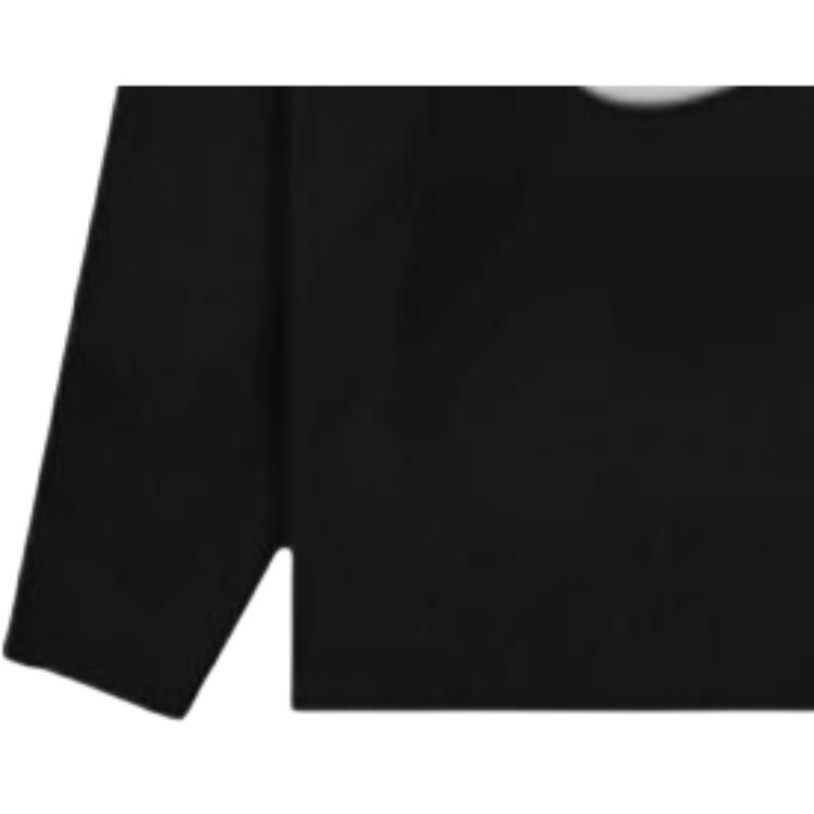 WE11DONE Fw22 Solid Color Logo Print Pullover Sweatshirt Unisex Sweatshirt Black WD-TT3-22-791-M-BK