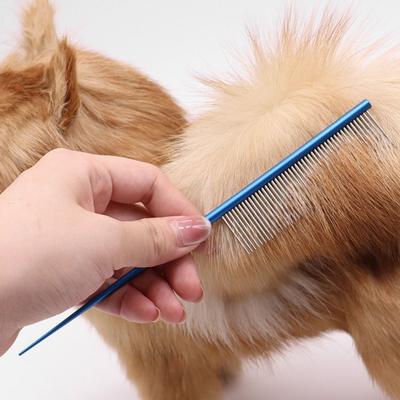 Stainless Steel Pet Flea Comb Non-rust Dense Tooth Dogs Cleaning Brush Comb Colorful Dog Grooming Comb Grooming
