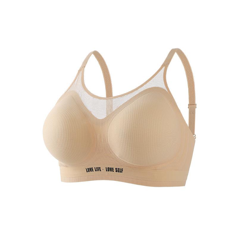 

Jelly spring and autumn tube top mesh, sexy and seamless, anti-light and breathable, gather comfortable bra letters M 34/75ABC