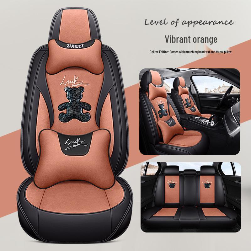 Cartoon Car Seat Covers for Beijing Hyundai Tucson, ix25, ix35, Sonata, and Sonata Eight - Tech Cloth Cushions
