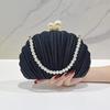 Perlen-Clutch: Vielseitige plissierte Abendtasche für Bankette und Cheongsams