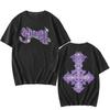 Camiseta Chrome Purple Skeletá Banda Ghost Hip Hop Camisetas Verão Manga Curta Homens_mulheres Camiseta Gola Redonda Pesado Mental Streetwear