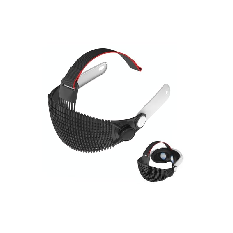 SHEAWA Head Strap/Headband for Meta Quest 3S/3 - Reduces Weight, Comfortable for VR While Lying Down, Pressure Distribution, Silicone Rubber,