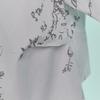 MAXZA Croquis Print Volume Sleeve Shirt Blouse Zc06qb021on