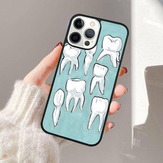 Dentist Tooth Pattern Phone Case For Apple iPhone 17 Air Pro Max Plus Coque For iPhone 17 Air 14 15 16 13 12 Max Cover