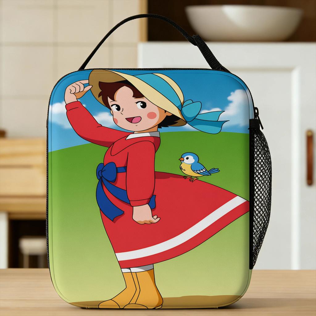 Happy Heidi Lunch Bag Convenient Lunch Box Unisex Travel Custom Cooler Bag Casual Oxford Thermal Lunch Bags