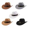 Vintage Western Styles Foldable Wide Brims Hat Sun Protections Lightweight Polyester Travel Accessories For Men Women