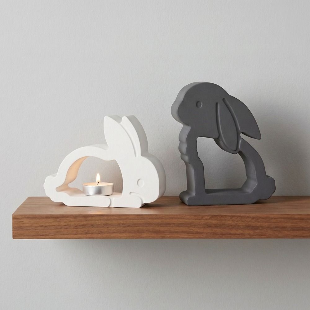 Heat-Resistant Candle Holder Mold Flexible Rabbit Ornament Mold Easter Bunny Mold  Festival Decor