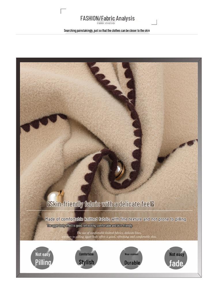 2026 Spring Cardigan Sweater Jacket for Middle-aged Women - Short Style for 40s & 50s, Perfect for Autumn and Winter