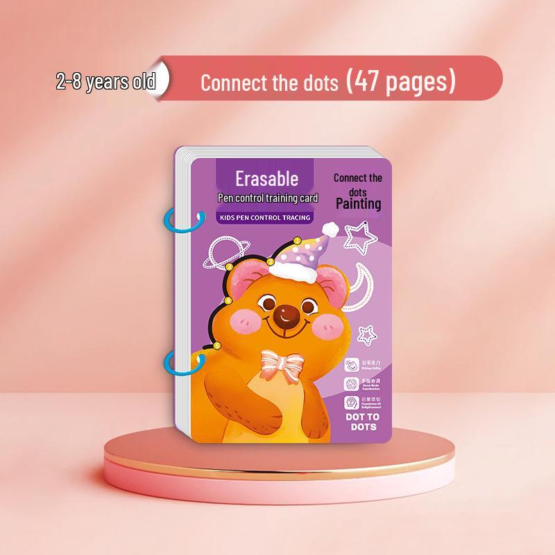 Детская книга для начинающих по каллиграфии, стираемая Connect the Dots to Draw [Page 47 can be drawn]