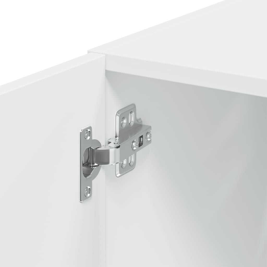 Narrow Tall Cabinet White 30 x 42.5 x 225 cm Particleboard