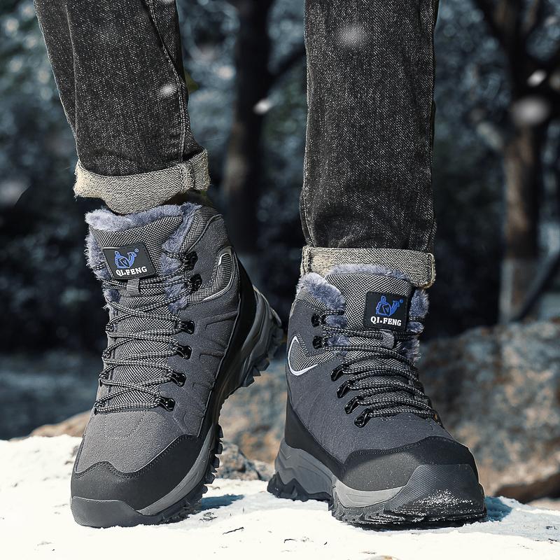 Bottes d'hiver imperméables pour hommes, bottines de neige de Style russe, grande taille 40 à 48