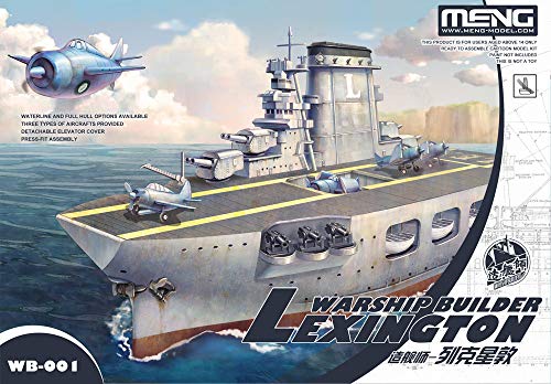 

Meng Model Shipbuilder Series: US Navy Aircraft Carrier Lexington CV-2 Pre-Colored Plastic Model Kit MWB001
