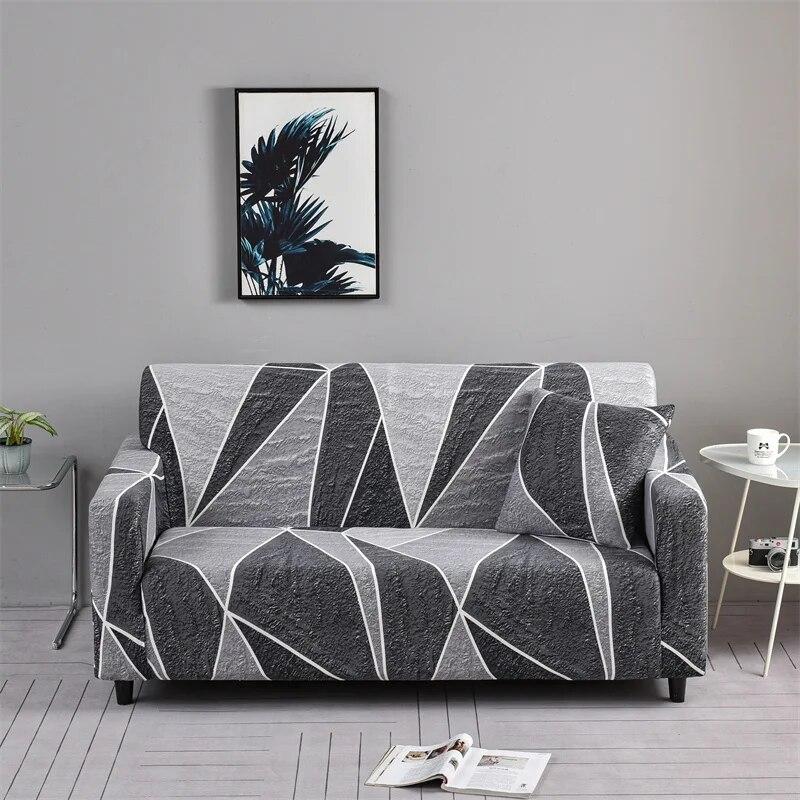Geometric Sofa Slipcovers Elastic Sofa Cover for Living Room Sectional Corner L-shape Chair Protector Couch Cover 1/2/3/4 Seater