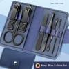 Professional Manicure Tool Seven-Piece Set Pink Stainless Steel Curved Blade Nail Clippers Trimmer with Wide Jaw Opening