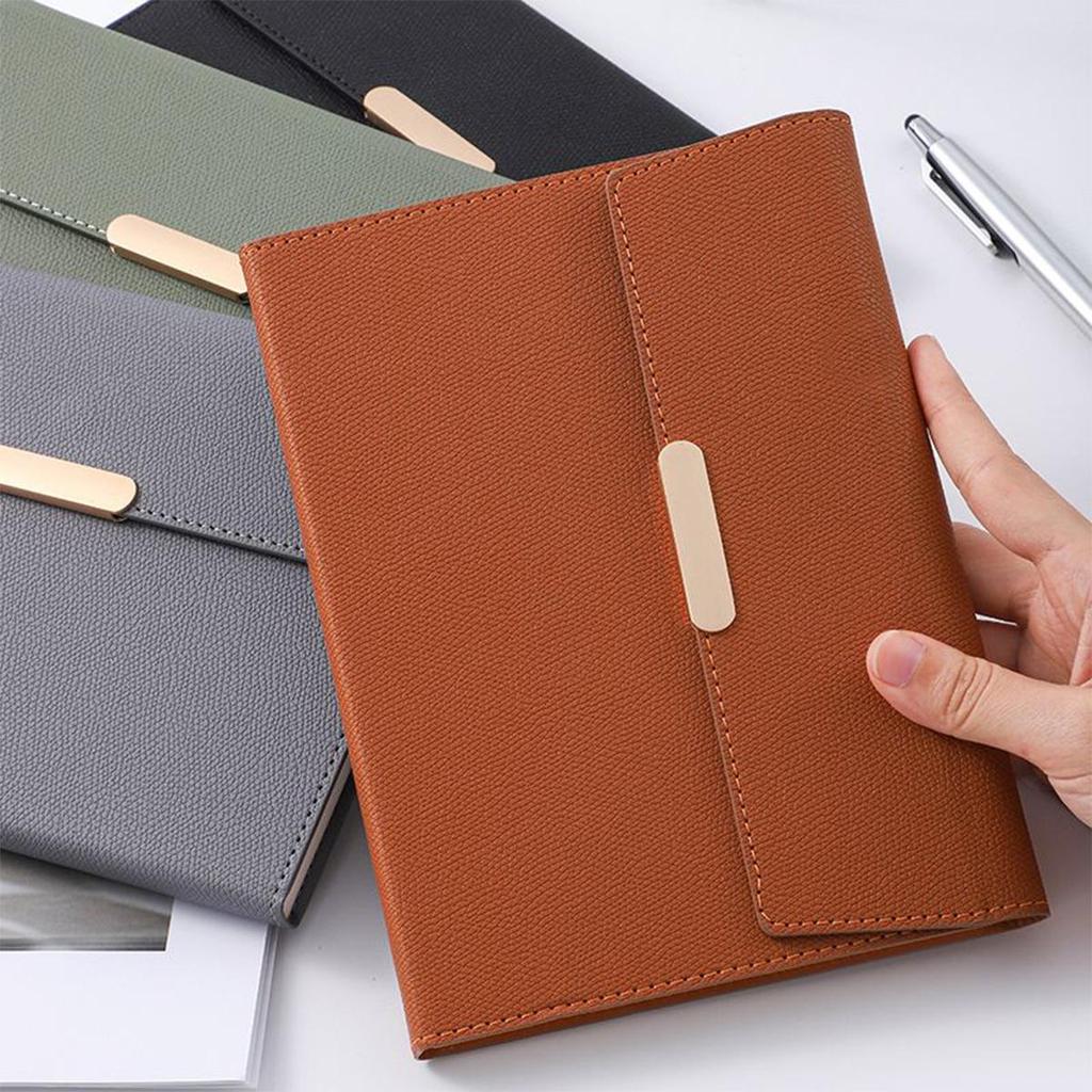 A5 dicker Ledernotizblock, Schüler-Fachnotizbuch, Arbeitstreffen-Protokollbuch, Schnallentagebuch, Reisetagebuch, 96 Blätter, 192 Seiten