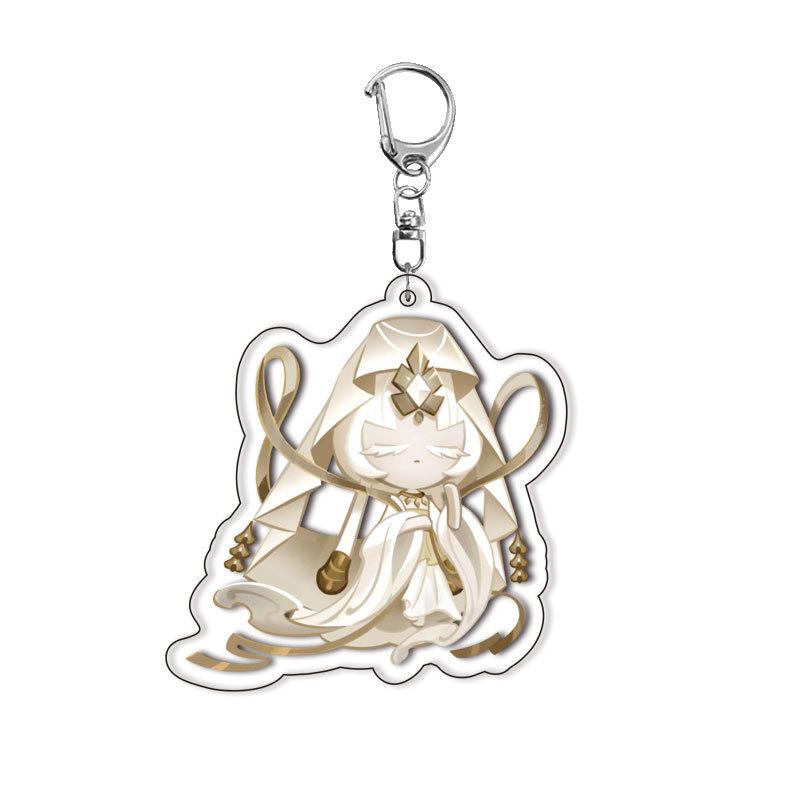 Running Gingerman Rush Cookie Run Kingdom Spiel Acryl Schlüsselanhänger Anime Zubehör Anhänger Schichtdesign Tragen Mini Leicht Tragbar Niedlich