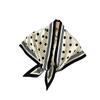 New Simple Decorative Polka Dot Triangle Scarf Headscarf Versatile Fashion Waist Seal Waist Silk Scarf Twill High-end Scarf