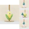 Charming Vegetable Plush Doll Keychain Soft Onion And Corn Hanging Ornament