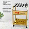 Titanium Gold 12-Head Commercial Umbrella Stand with Lock for Hotel Lobbies
