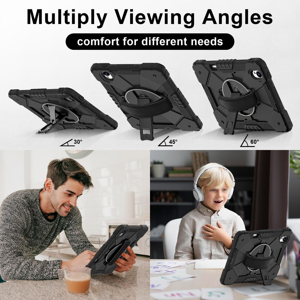 Stand Armor Case For Huawei MatePad 11.5 S 2025 2024 SLG-W50 SLG-W10 TGR-W09 360 Rotating Heavy Duty Cover With Shoulder Strap