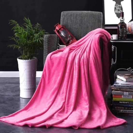 Warm Color Soft Solid Blanket Home Living Room Bedspread Cover Rug Sofa Decor