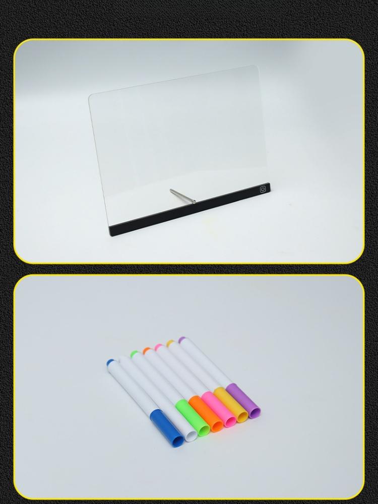 1 Stück Ins Transparent Beleuchtete Acryl Memotafel Löschbare Beleuchtete Werbetafel Handschrift Doodle Nachtlicht