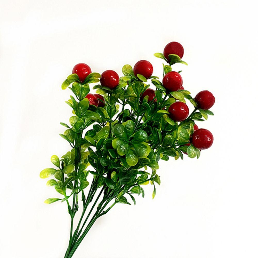 

Botanical Decoration party decor Artificial Fruit Artificial Plants Plastic Grass Fruit Branch Red Fruit Tree