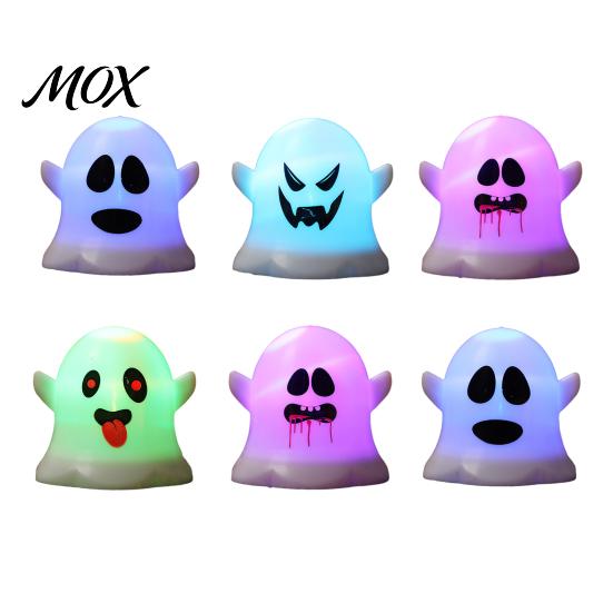 Safe LED Halloween Accent Light 6 Pcs Ghost Decorative Light, Color Changing Warm Flameless Battery-Operated Battery Operated Lamp Mini Spirit