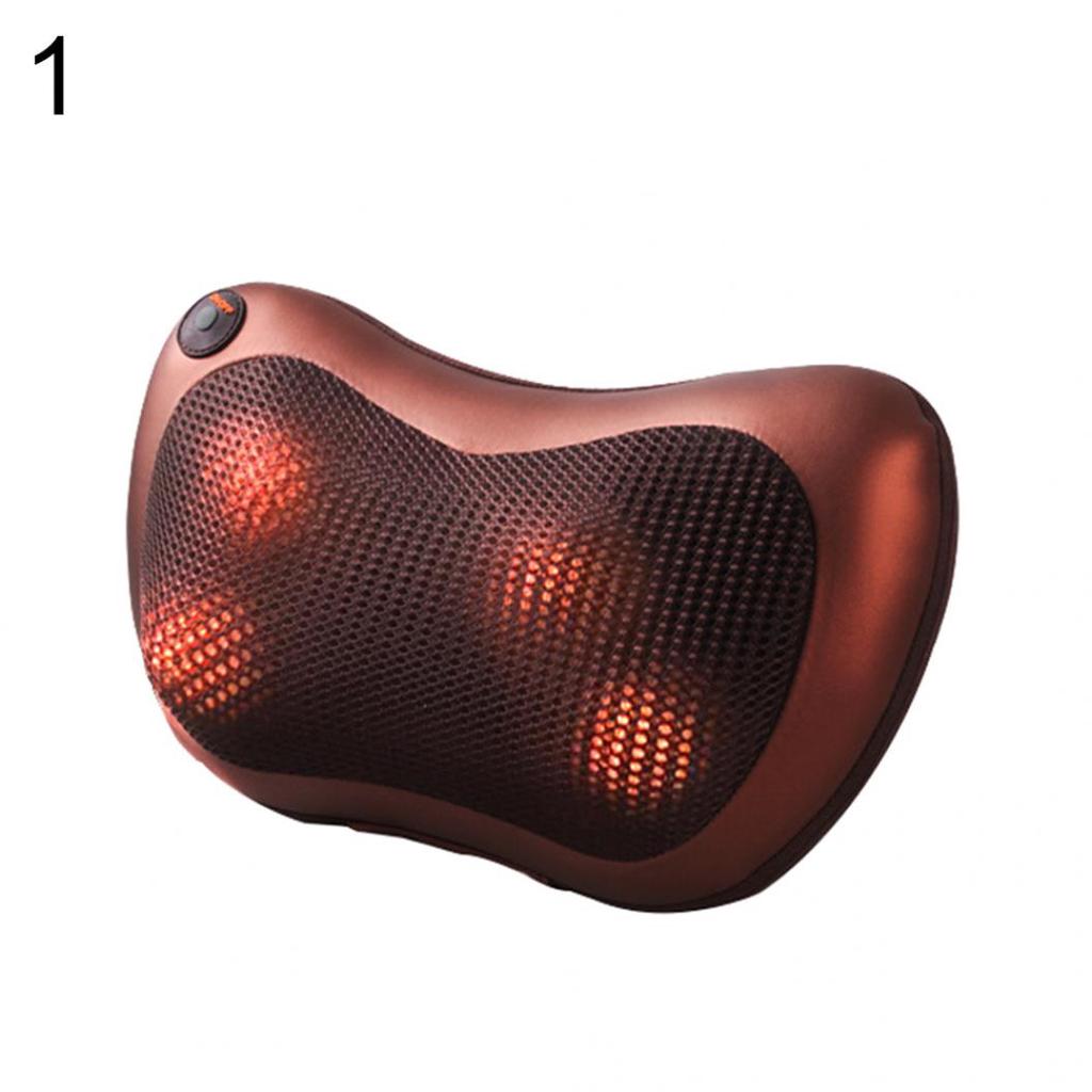 Home Car Infrared Heating Massage Pillow Cervical Lumbar Body Roller Massager KTY
