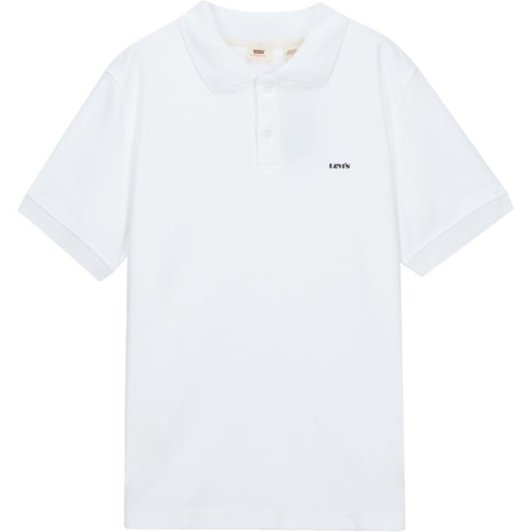 

Levis Свободный Модный Простой Деловой Поло с Коротким Рукавом Мужские топы Белый 0014T-0002 XS
