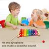 1 Set Wooden Educational Toy Kit with Xylophone Block Stacking Clock Rainbow Stacker Bead Maze Tangram Caterpillar Number Alphabet Learning Board Toy