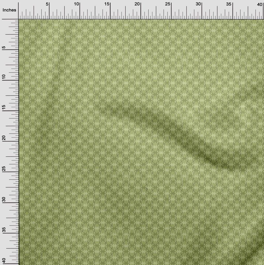 oneOone Cotton Flex Light Green Fabric Watercolor Flower With Leaves Fabric For Sewing Printed Craft Fabric By The Yard 40 Inch